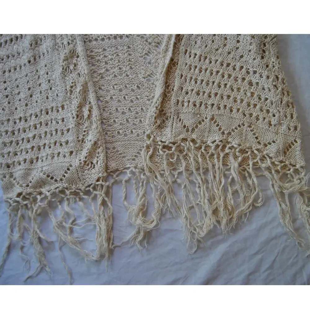 𝅺Charming Charlie Tan Knit Open Cardigan Cover up Medium